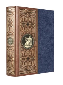 Всеобщая история мировой живописи. Книга в коллекционном кожаном инкрустированном переплете ручной работы с окрашенным и золоченым обрезом и многоцветным тиснением