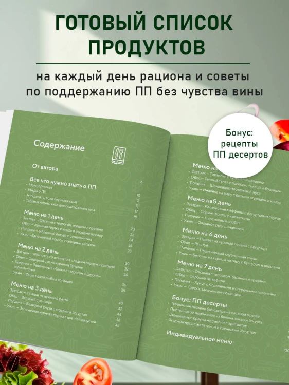 ПП меню для похудения
