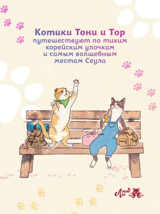Прогулка с котиками по волшебному Сеулу. Корейская раскраска для души