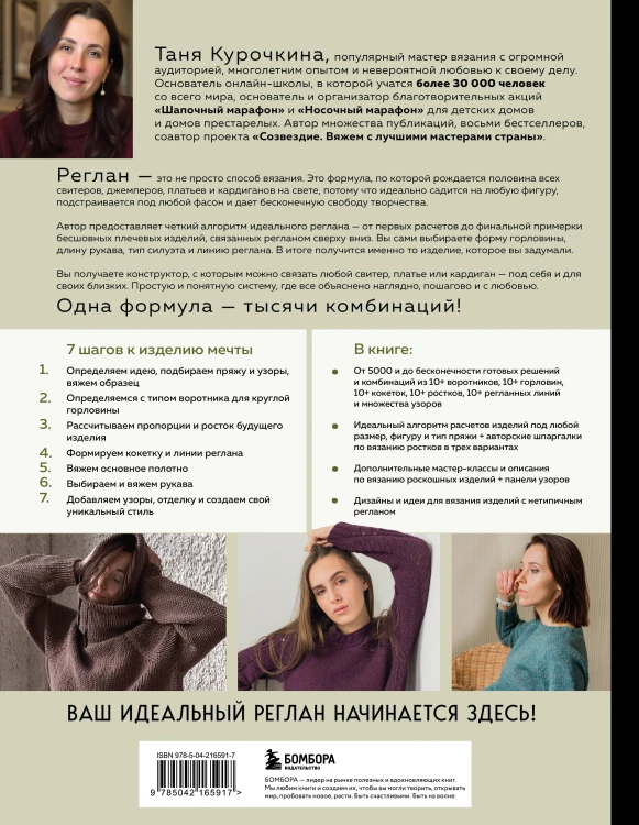 Мастер вязания спицами. РЕГЛАН сверху. 5000 моделей по одной формуле. Книга-конструктор трендовых плечевых изделий с идеальной посадкой