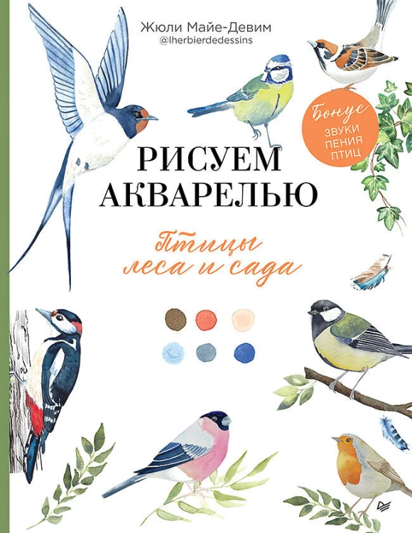 Рисуем акварелью: птицы леса и сада