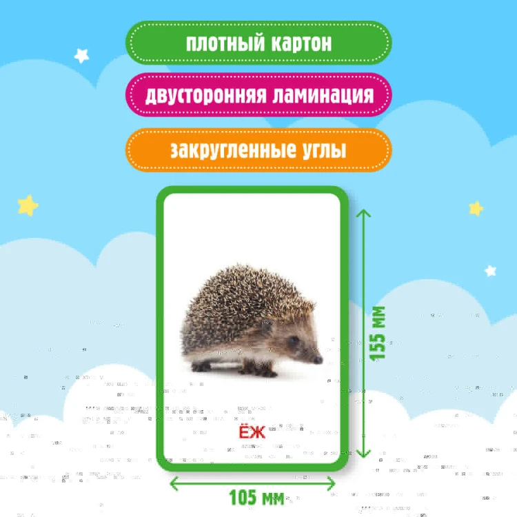 Кто это? Животные. Развивающие карточки для малышей по методике Глена Домана. БОЛЬШОЙ ФОРМАТ