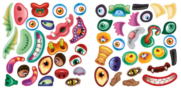 Монстрики (с наклейками)