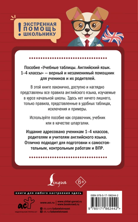 Учебные таблицы. Английский язык. 1-4 классы