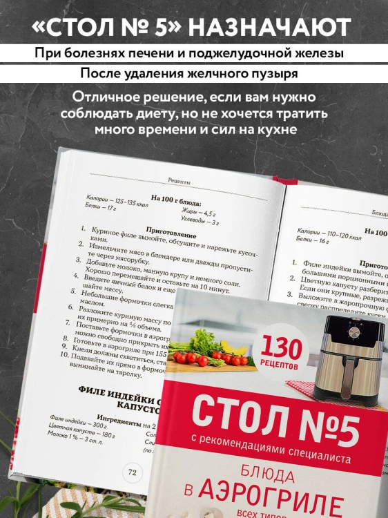 Стол № 5. Блюда в аэрогриле