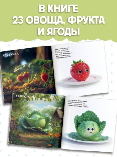 Милые овощи и фрукты. Первая книжка малыша