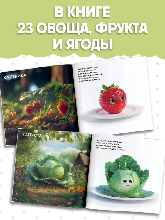 Милые овощи и фрукты. Первая книжка малыша