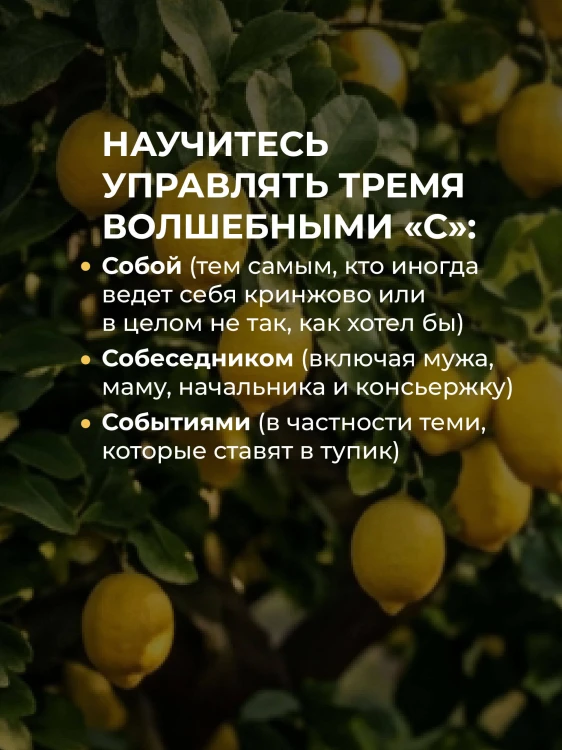 Не будь гнилым лимоном. Тренинг развития здоровых отношений в личной жизни, на работе и в любой непонятной ситуации