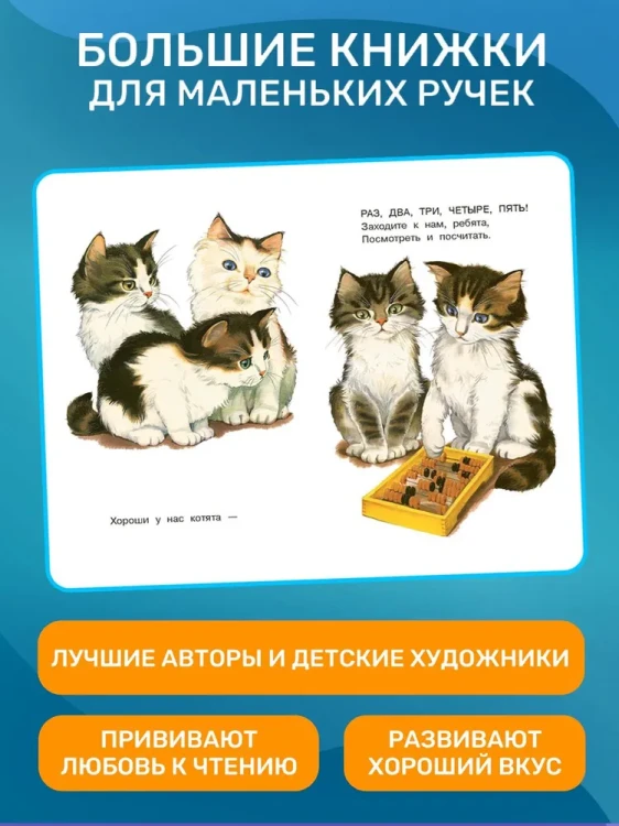 Книжка картонка для малышей "Котята"