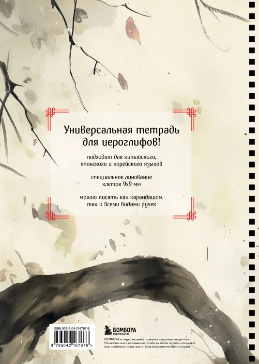 Тетрадь для иероглифов на пружине (Игривый котик)