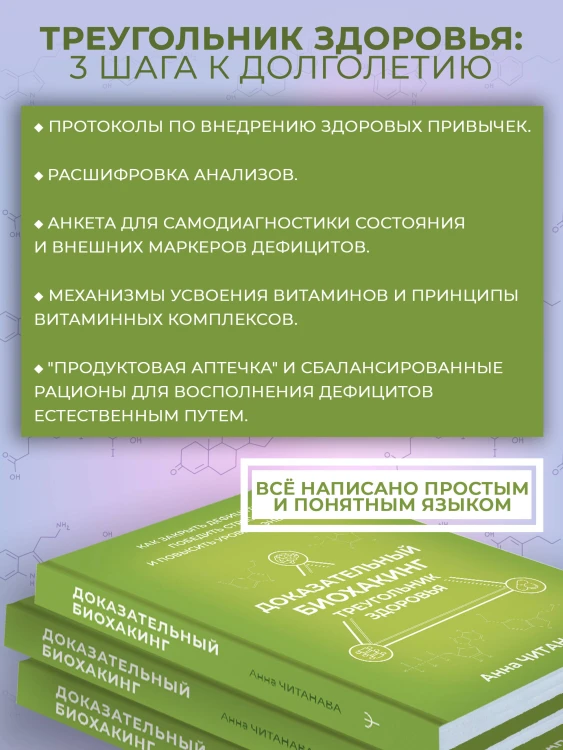 Доказательный биохакинг. Треугольник здоровья. Как закрыть дефициты, победить стресс и повысить уровень энергии