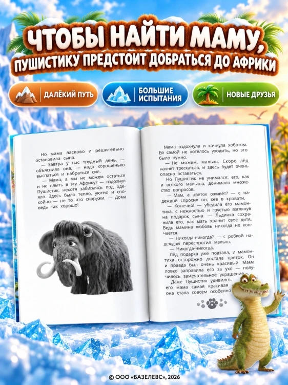 Приключения мамонтёнка. В поисках мамы. Официальная новеллизация