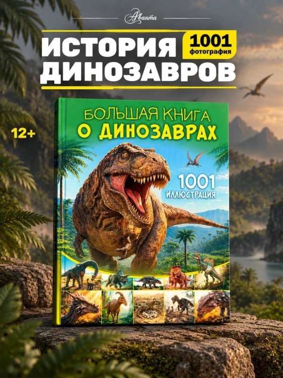 Большая книга о динозаврах. 1001 иллюстрация
