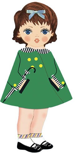 ИБ. КУКЛА-КНИЖКА. Кукла Оленька (зеленая)