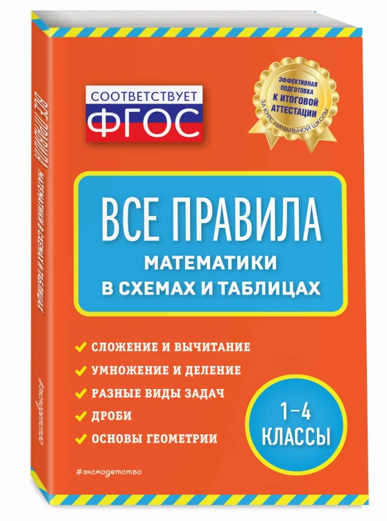 Все правила математики: в схемах и таблицах