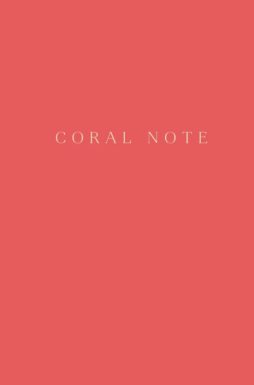 Coral Note. Блокнот с коралловыми страницами (твердый переплет)